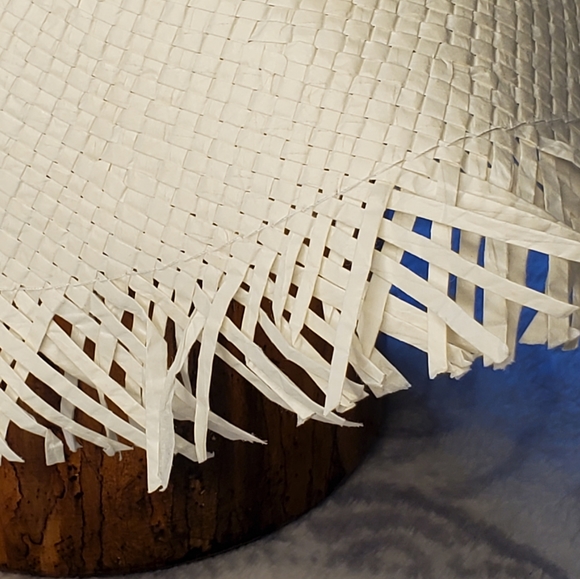 NWOT  White Woven Summer Hat - white - Picture 8 of 9